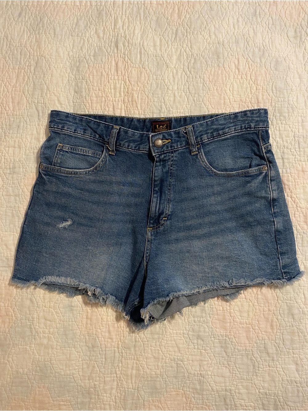 Lee Women's Medium Blue Denim Cutoff Shorts - size 12